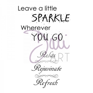 DaliArt DaliART Clear Stamp Sparkle and Relax Sentiments