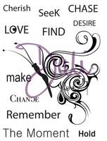 DaliArt DaliART Clear Stamp The Moment Butterfly Swirl