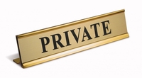 Desk Nameplate engraved 250 x 50 mm goldblack