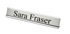 Desk Nameplate engraved 250 x 50 mm silverblack