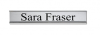 Door Nameplate engraved 250 x 50 mm silverblack