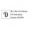 Dotted Square Monogram Stamp,  Customise and order stamps online
