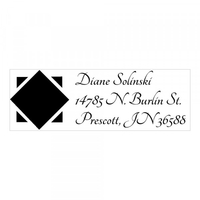 Double Black Diamond Monogram Stamp,  Customise and order stamps online