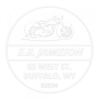 Easy Rider Motorcycle Round Monogram Seal,  Customise and order stamps online