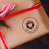 Eco Gift Tag Stamp - Merry Christmas,  Customise and order stamps online