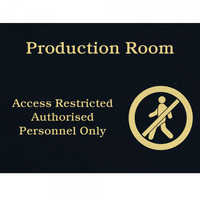 Engraved Door Sign Rectangular 200x100mm