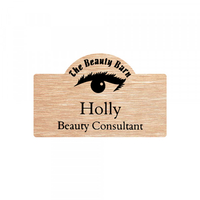 Engraved Name Badge Half Circle
