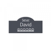 Engraved Name Badge Half Oval