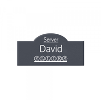 Engraved Name Badge Half Oval