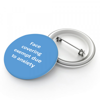 Face Mask Exemption Badge Exempt Due To Anxiety
