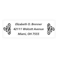 Fancy Bookends Monogram Stamp,  Customise and order stamps online