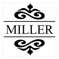 Fancy Last Name Square Monogram Stamp,  Customise and order stamps online