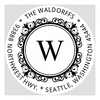 Fancy Round Border Round Monogram Seal