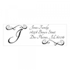 Fancy Script Monogram Stamp,  Customise and order stamps online