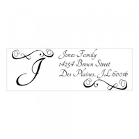 Fancy Script Monogram Stamp,  Customise and order stamps online
