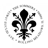 Fleur Des Lis Round Monogram Stamp,  Customise and order stamps online