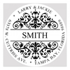 FleurdeLis Name Plate Round Monogram Seal