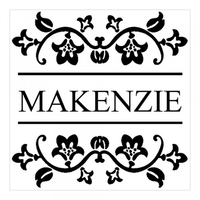 Floral Wrought Iron Square Monogram Stamp,  Customise and order stamps online