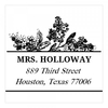 Flower Garden Square Monogram Stamp,  Customise and order stamps online