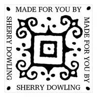 Four Points Square Monogram Stamp,  Customise and order stamps online