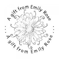 Gift Card Round Monogram Stamp,  Customise and order stamps online