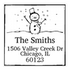 Happy Snowman Square Monogram Stamp,  Customise and order stamps online