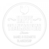 Happy Thanksgiving Round Monogram Seal,  Customise and order stamps online