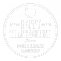 Happy Thanksgiving Round Monogram Seal,  Customise and order stamps online