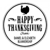 Happy Thanksgiving Round Monogram Stamp,  Customise and order stamps online