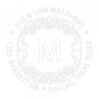 Heard it Through the Grapevine Round Monogram Seal,  Customise and order stamps online