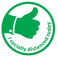 I Socially Distanced Today Teacher Stamp 4933 23 x 23mm