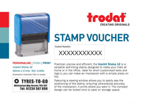 Imprint 12 Stamp Voucher,  Customise and order stamps online
