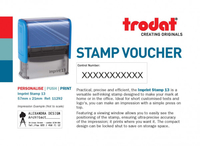 Imprint 13 Stamp Voucher,  Customise and order stamps online