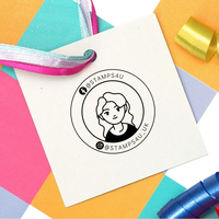 Instagram & Facebook Stamp Custom Social Media Stamp Business Logo Stamp,  Customise and order stamps online