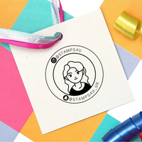 Instagram & Snapchat Stamp Custom Social Media Stamp Business Logo Stamp,  Customise and order stamps online