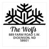 Jumbo Snowflake Square Monogram Stamp,  Customise and order stamps online