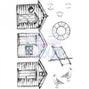 Kath Halstead Designs Beach Huts Clear Stamp size A6