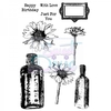Kath Halstead Designs Daisy and Bottles Clear Stamp size A6