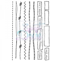 Kath Halstead Designs Faux Stitch and Scribbles Clear Stamp size A6