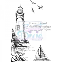 Kath Halstead Designs Lighthouse Clear Stamp size A6