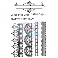 Kath Halstead Designs Vintage Lace Clear Stamp size A6