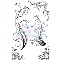 Kath Halstead Desings Spring Flourishes Clear Stamp size A6