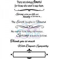 Kath Halstead Desings Spring Sayings Clear Stamp size A6