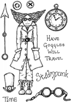 Lindsay Mason Designs A6 Time Travel Clear Stamp