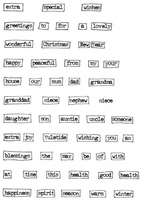 Lindsay Mason Designs Block Christmas Words A5 Clear Stamp Sheet