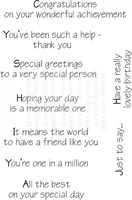 Lindsay Mason Designs Capital Greetings Clear Stamp