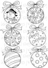 Lindsay Mason Designs Christmas Baubles A6 Clear Stamp