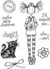 Lindsay Mason Designs DooLallyPip Cute as a button Clear Stamp