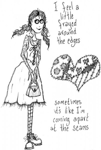Lindsay Mason Designs DooLallyPip Frayed around the Edges Clear Stamp
