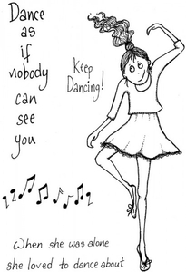 Lindsay Mason Designs DooLallyPip Keep Dancing Clear Stamp